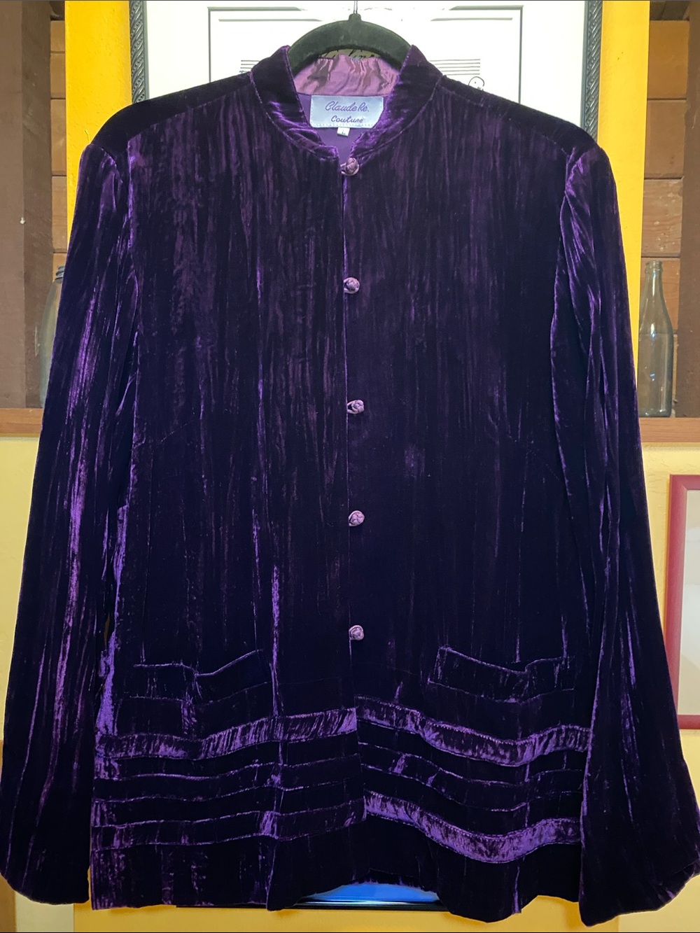 Vintage Claude Re Couture Silk Velvet Jacket